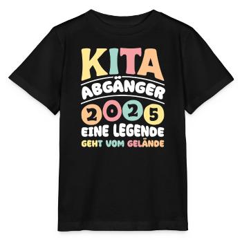 Diplômé de la garderie : 2025 Une légende quitte le site - T-shirt bio MINI CREATOR Stanley/Stella Enfant - noir - Devant - Mikhail (115cm)
