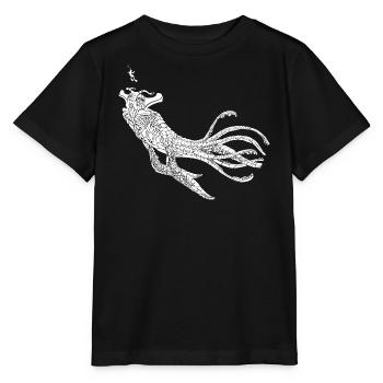 Sea Emperor Graphique transparent - T-shirt bio MINI CREATOR Stanley/Stella Enfant - noir - Devant - Mikhail (115cm)