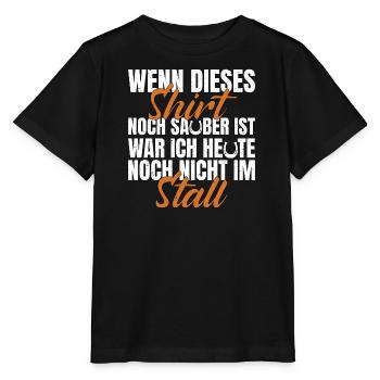 Chemise d’écurie Horse Owner Écurie d’équitation - T-shirt bio MINI CREATOR Stanley/Stella Enfant - noir - Devant - Mikhail (115cm)