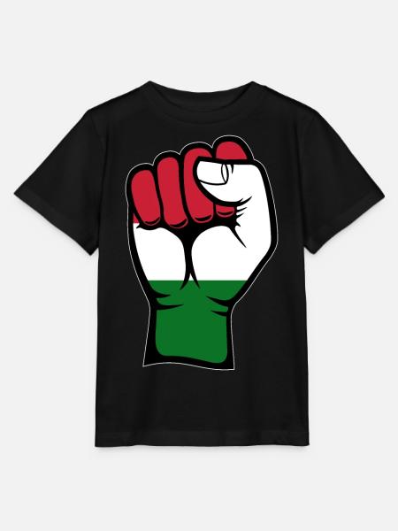 Ungarn Flagge Faust Hand - Stanley/Stella Kinder T-Shirt MINI CREATOR - Schwarz