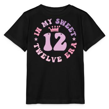 In My Sweet Twelve Era 12th Birthday Groovy 12th - Stanley/Stella MINI CREATOR Kids’ T-Shirt - black - Front - Mikhail (115cm)