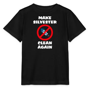 Rendre le réveillon du Nouvel An à nouveau propre Feux d’artifice Adversaires - T-shirt bio MINI CREATOR Stanley/Stella Enfant - noir - Devant - Mikhail (115cm)