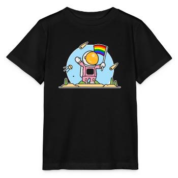 Schwuler Astronaut - Stanley/Stella Kinder T-Shirt MINI CREATOR  - Schwarz - Vorne - Mikhail (115cm)