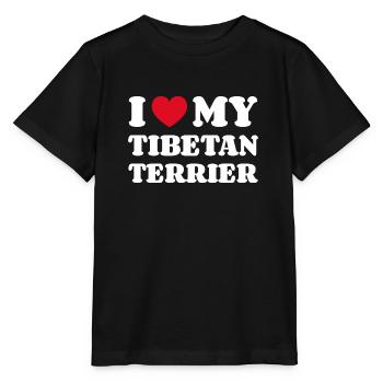 J’adore mon terrier tibétain Cadeau Terrier tibétain - T-shirt bio MINI CREATOR Stanley/Stella Enfant - noir - Devant - Mikhail (115cm)