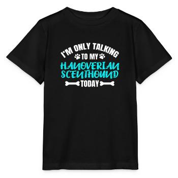 Scenthound hanovrien Hannoverscher Schweißhund - T-shirt bio MINI CREATOR Stanley/Stella Enfant - noir - Devant - Mikhail (115cm)