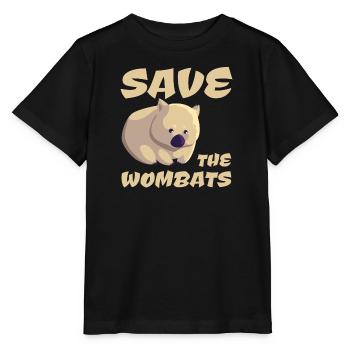 Save the Wombats - Stanley/Stella MINI CREATOR Kids’ T-Shirt - black - Front - Mikhail (115cm)