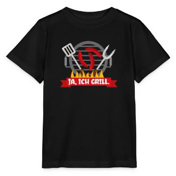 Grilling Yes I Grill Funny Sayings - Stanley/Stella MINI CREATOR Kids’ T-Shirt - black - Front - Mikhail (115cm)