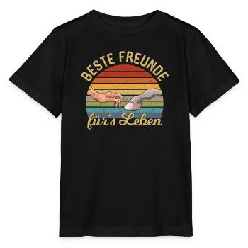 Propriétaire de cheval Les chevaux sont les meilleurs amis pour la vie - T-shirt bio MINI CREATOR Stanley/Stella Enfant - noir - Devant - Mikhail (115cm)