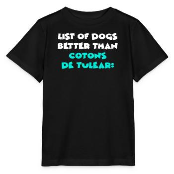 Coton de Tuléar - T-shirt bio MINI CREATOR Stanley/Stella Enfant - noir - Devant - Mikhail (115cm)