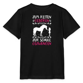 Horse Girl Riding School Schoolgirl Funny - Stanley/Stella MINI CREATOR Kids’ T-Shirt - black - Front - Mikhail (115cm)