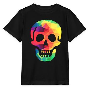 Colourful skull - Stanley/Stella MINI CREATOR Kids’ T-Shirt - black - Front - Mikhail (115cm)