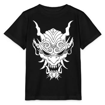 weißer Gothic-Dämon - Stanley/Stella Kinder T-Shirt MINI CREATOR  - Schwarz - Vorne - Mikhail (115cm)
