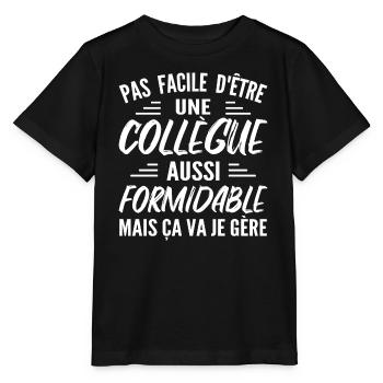 Great colleague | Humor Woman Colleague - Stanley/Stella MINI CREATOR Kids’ T-Shirt - black - Front - Mikhail (115cm)