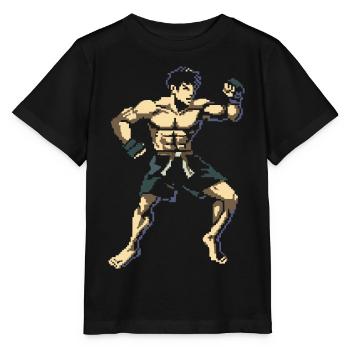 Graphiques Kickboxer Pixel - T-shirt bio MINI CREATOR Stanley/Stella Enfant - noir - Devant - Mikhail (115cm)