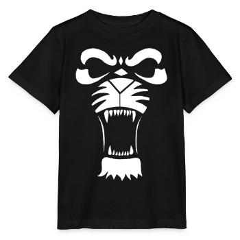 Lion ou tigre prédateur (blanc) - T-shirt bio MINI CREATOR Stanley/Stella Enfant - noir - Devant - Mikhail (115cm)
