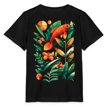 Fischerei Grafik - Stanley/Stella Kinder T-Shirt MINI CREATOR  - Schwarz - Vorne - Mikhail (115cm)