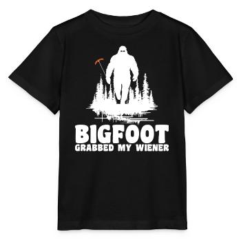Bigfoot Grabbed My Wiener, Funny - Stanley/Stella MINI CREATOR Kids’ T-Shirt - black - Front - Mikhail (115cm)