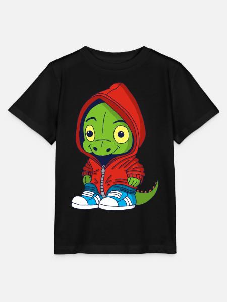 Kleiner städtischer Dinosaurier - Stanley/Stella Kinder T-Shirt MINI CREATOR  - Schwarz