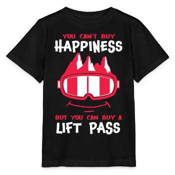 Happiness Skifahren - Stanley/Stella Kinder T-Shirt MINI CREATOR  - Schwarz - Vorne - Mikhail (115cm)