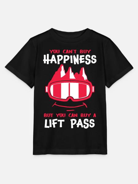 Happiness Skifahren - Stanley/Stella Kinder T-Shirt MINI CREATOR - Schwarz