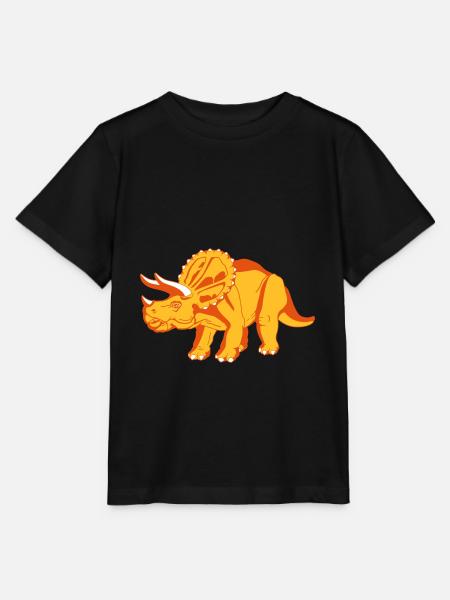 Dinozaur Triceratops - T-shirt MINI CREATOR barn från Stanley/Stella - svart