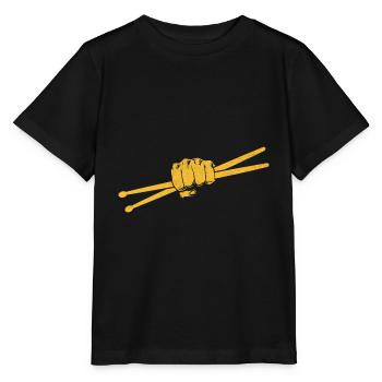 Drumstick Drummer Drum Drumming Drummers - T-shirt bio MINI CREATOR Stanley/Stella Enfant - noir - Devant - Mikhail (115cm)