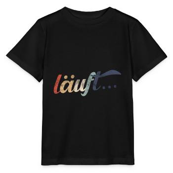 Läuft Vintage - Stanley/Stella Kinder T-Shirt MINI CREATOR  - Schwarz - Vorne - Mikhail (115cm)