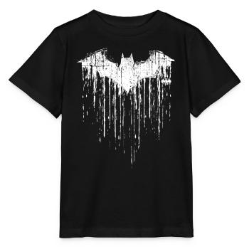Batman Logo White Milk Glass - Stanley/Stella MINI CREATOR Kids’ T-Shirt - black - Front - Mikhail (115cm)
