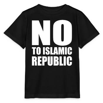 no to islamic republic - Stanley/Stella MINI CREATOR Kids’ T-Shirt - black - Front - Mikhail (115cm)