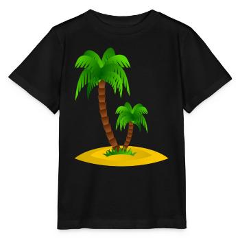Palmen Insel - Stanley/Stella Kinder T-Shirt MINI CREATOR  - Schwarz - Vorne - Mikhail (115cm)
