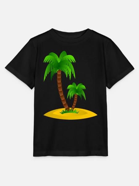 Palmen Insel - Stanley/Stella Kinder T-Shirt MINI CREATOR - Schwarz