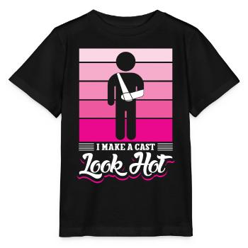 I Make A cast Look Hot - Stanley/Stella Kinder T-Shirt MINI CREATOR  - Schwarz - Vorne - Mikhail (115cm)
