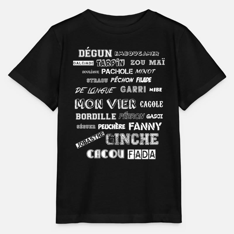 MARSEILLE-BLANC - T-shirt bio MINI CREATOR Stanley/Stella Enfant - noir