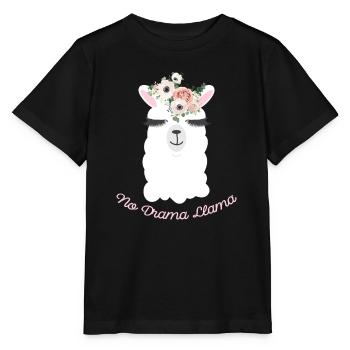 No Drama Llama - Stanley/Stella MINI CREATOR Kids’ T-Shirt - black - Front - Mikhail (115cm)