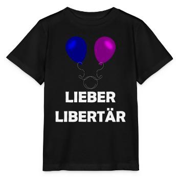 Lieber Libertär - Stanley/Stella Kinder T-Shirt MINI CREATOR  - Schwarz - Vorne - Mikhail (115cm)