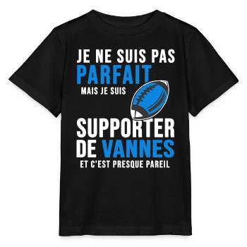 supporter rugby stade Vannes club humour rugby RCV - T-shirt bio MINI CREATOR Stanley/Stella Enfant - noir - Devant - Mikhail (115cm)