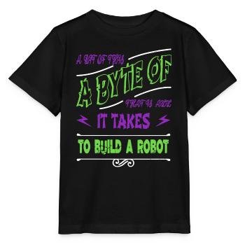 biomedical engineering christmas vacation happy - Stanley/Stella MINI CREATOR Kids’ T-Shirt - black - Front - Mikhail (115cm)