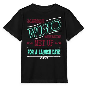 space ship funny quote birthday gift - Stanley/Stella MINI CREATOR Kids’ T-Shirt - black - Front - Mikhail (115cm)