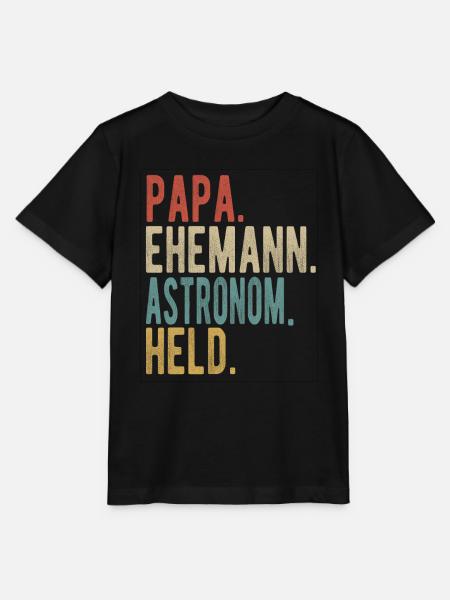 Astronom Papa Ehemann Held - Stanley/Stella Kinder T-Shirt MINI CREATOR  - Schwarz