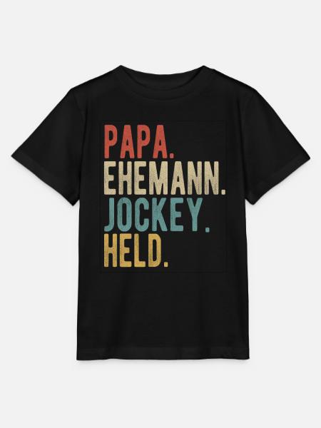 Jockey Papa Ehemann Held - Stanley/Stella Kinder T-Shirt MINI CREATOR  - Schwarz