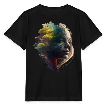 Rainbowtree-Nature-Girl - Stanley/Stella MINI CREATOR Kids’ T-Shirt - black - Front - Mikhail (115cm)