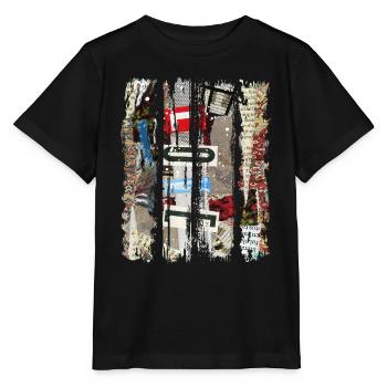 Extraits de journaux Albums Magazines Code alphabet - T-shirt bio MINI CREATOR Stanley/Stella Enfant - noir - Devant - Mikhail (115cm)