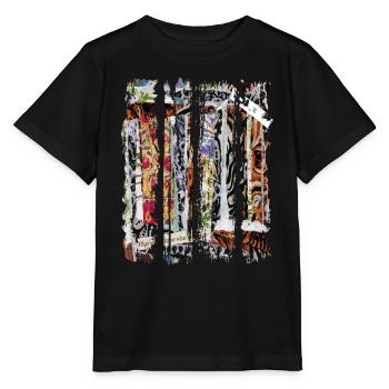 Newspaper Clips Scrapbook Magazines Alphabet Code - Stanley/Stella MINI CREATOR Kids’ T-Shirt - black - Front - Mikhail (115cm)