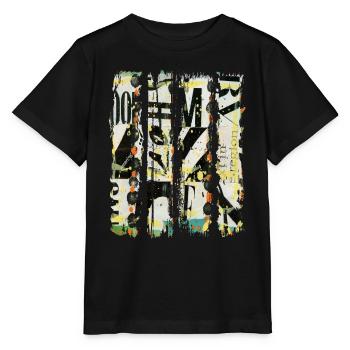 Extraits de journaux Albums Magazines Code alphabet - T-shirt bio MINI CREATOR Stanley/Stella Enfant - noir - Devant - Mikhail (115cm)