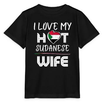 Funny I Love My Hot Soudanese Wife Husband - Stanley/Stella MINI CREATOR Kids’ T-Shirt - black - Front - Mikhail (115cm)