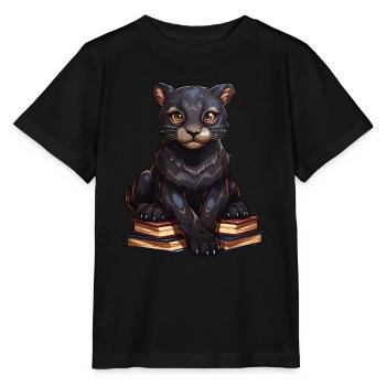 Panthère - T-shirt bio MINI CREATOR Stanley/Stella Enfant - noir - Devant - Mikhail (115cm)