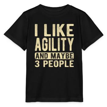 Dicton d’agilité - T-shirt bio MINI CREATOR Stanley/Stella Enfant - noir - Devant - Mikhail (115cm)