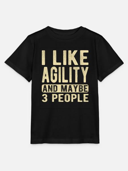 Agility-Spruch - Stanley/Stella Kinder T-Shirt MINI CREATOR  - Schwarz