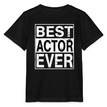 Best Actor Ever Actor Gift - Stanley/Stella MINI CREATOR Kids’ T-Shirt - black - Front - Mikhail (115cm)