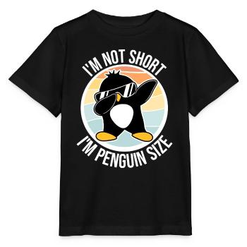 Je ne suis pas court, je suis pingouin taille dabbing dab dance - T-shirt bio MINI CREATOR Stanley/Stella Enfant - noir - Devant - Mikhail (115cm)